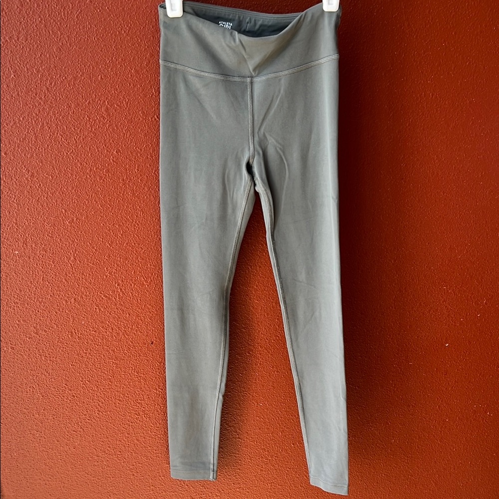 Athleta Girl Gray High-Rise Powervita Chit Chat Leggings